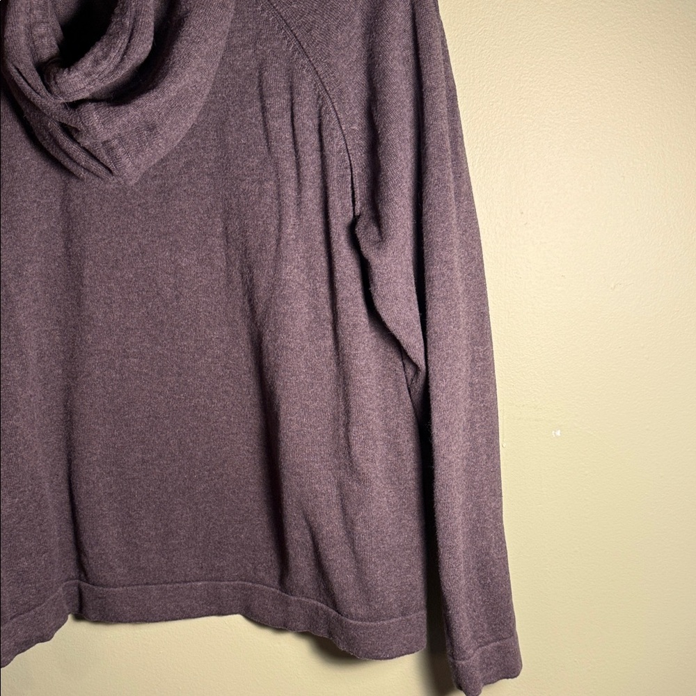 Maggie's Organics Organic Cotton Pullover with Hood - Heathered Brown L - Picture 12 of 12